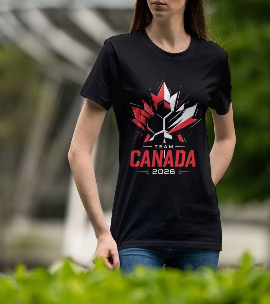 Team Canada 2026 Maple Leaf Geometric Sport Team Canada 2026 T-Shirt