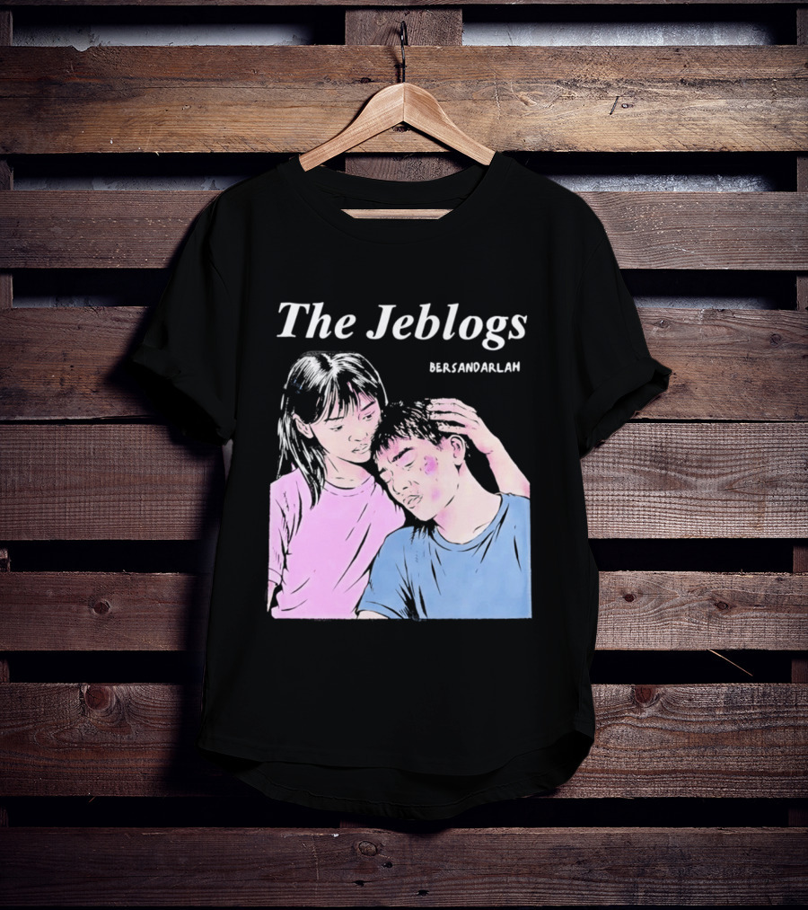 The Jeblogs Bersandarlah Pastel Art Style Tender Moment T-Shirt