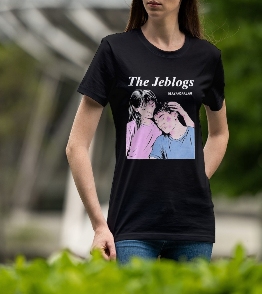 The Jeblogs Bersandarlah Pastel Art Style Tender Moment T-Shirt