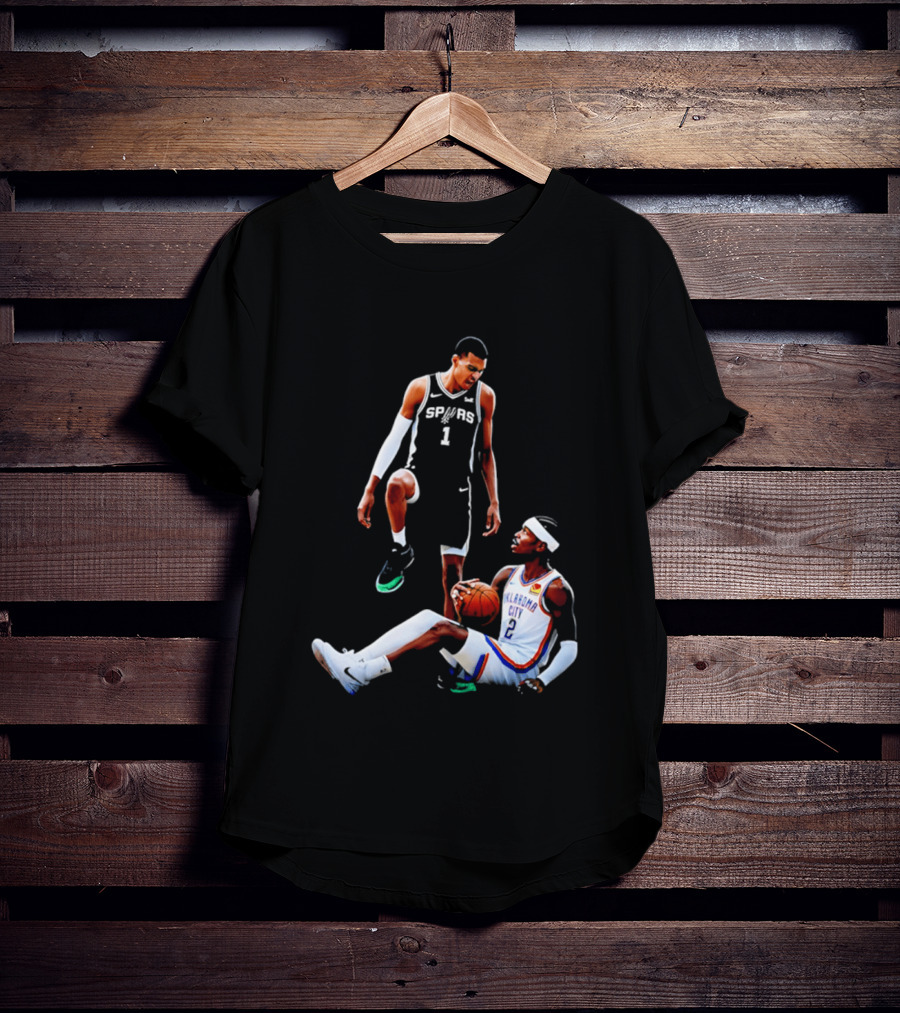 Victor Wembanyama Spurs Number 1 Vs Oklahoma City Number 2 Basketball Matchup T-Shirt