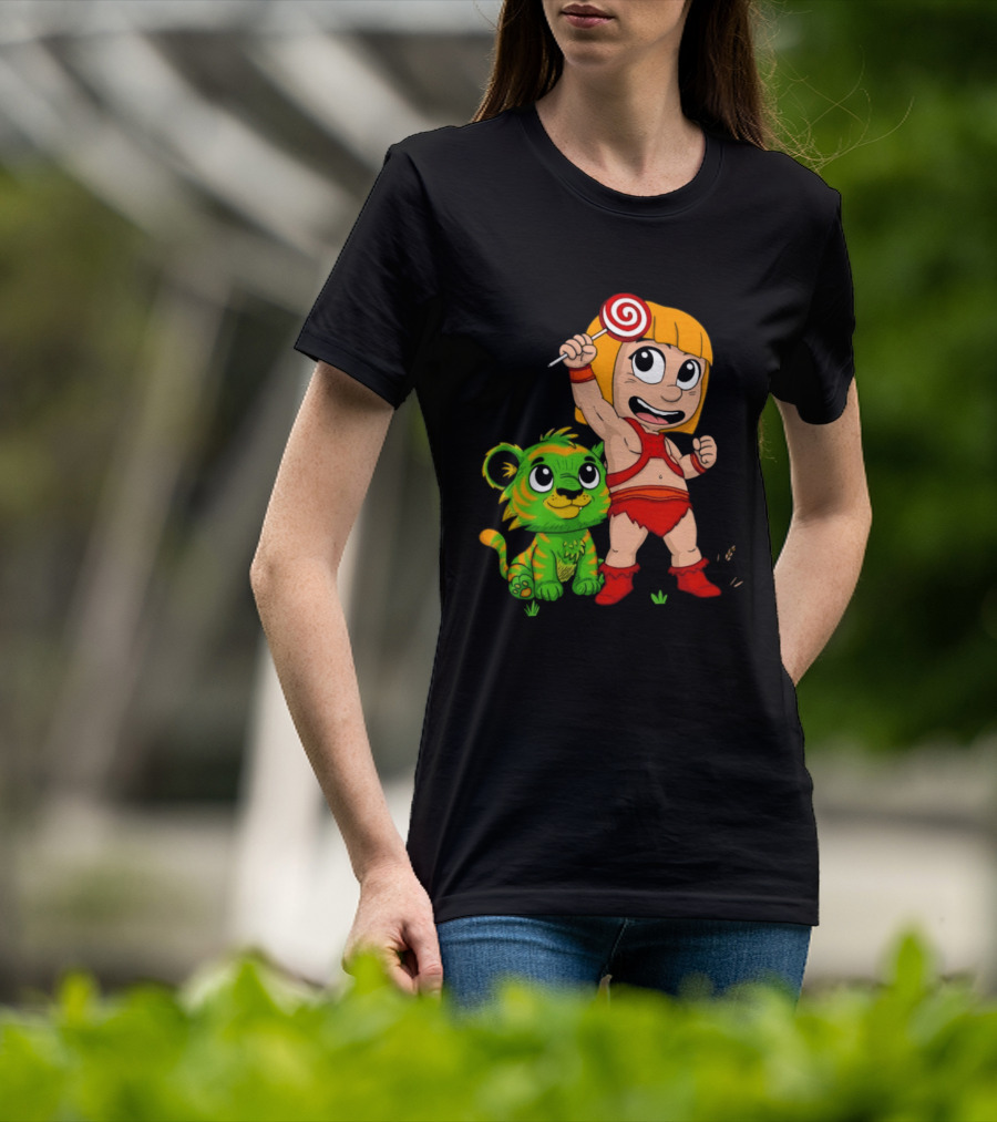 He Man And Battle Cat Masters Of Kindergarten Lollipop Adventure T-Shirt