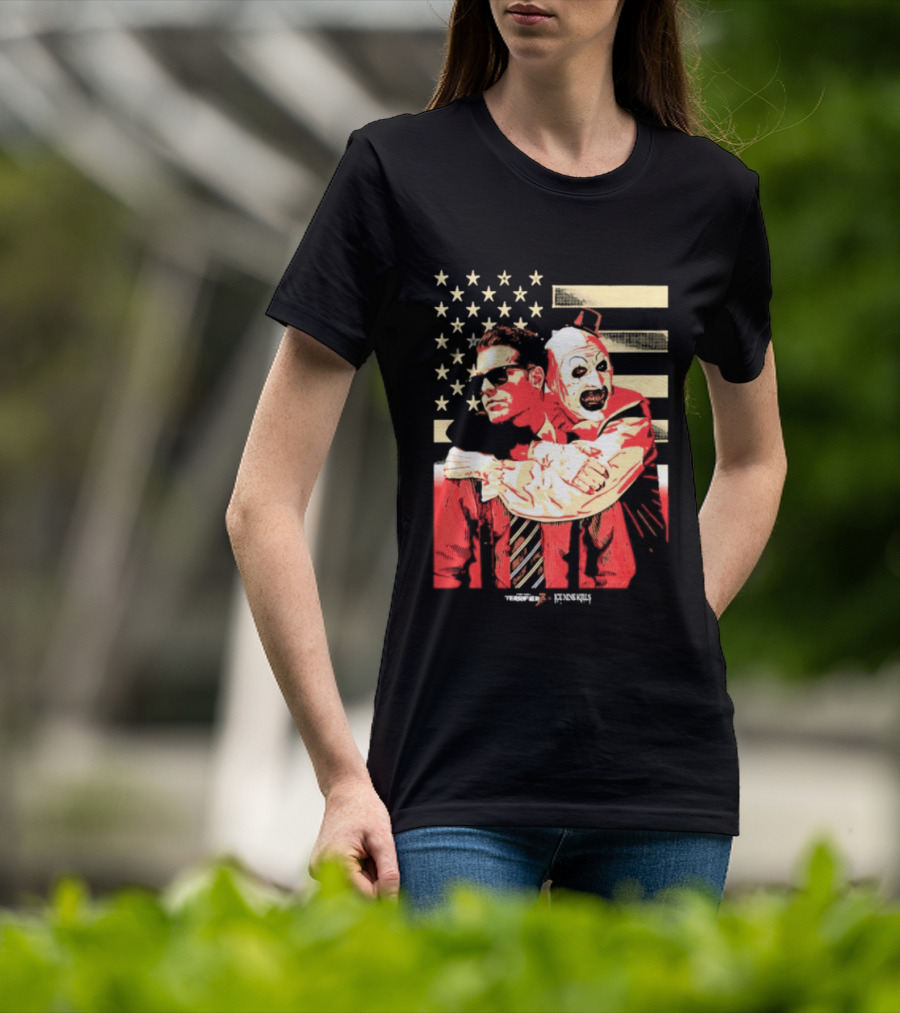 Ice Nine Kills Spencer Clown American Flag Horror Aesthetic T-Shirt