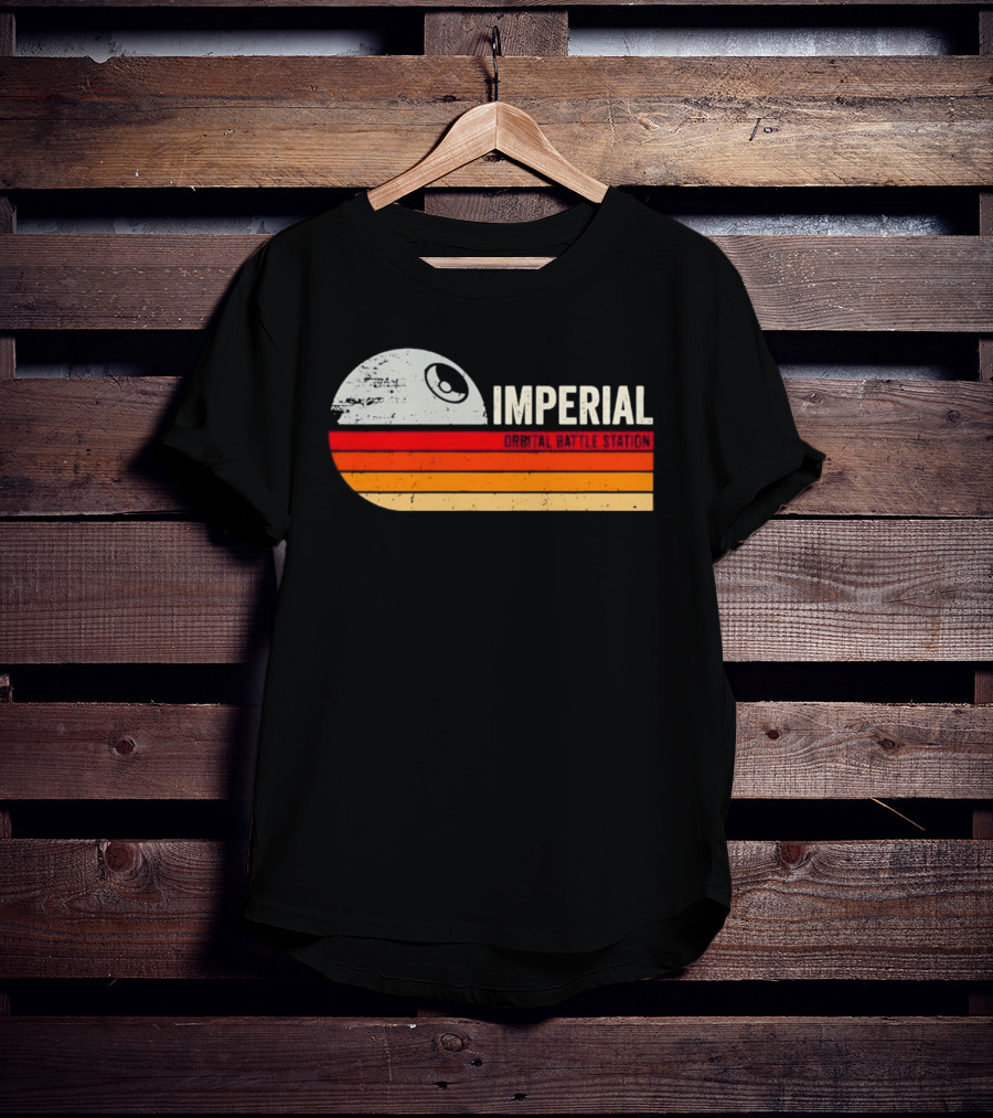 Star Wars Imperial Orbital Battle Station Death Star Sunset T-Shirt
