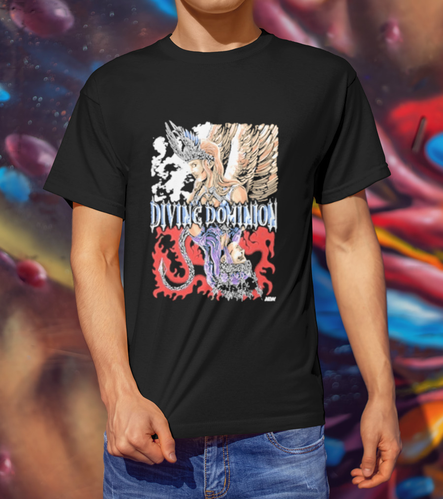 Divine Dominion Angel And Dragon Clash Heaven And Hell T-Shirt
