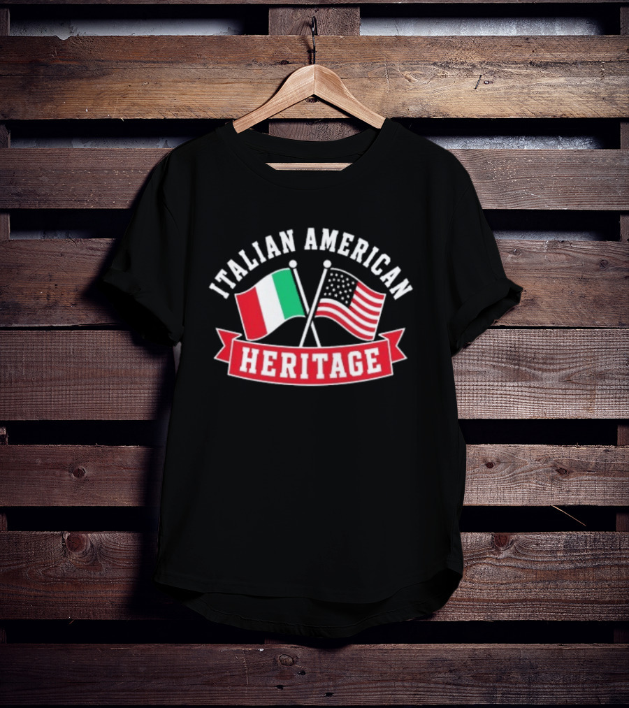 Italian American Heritage Flags United: Celebrating Cultural Pride T-Shirt