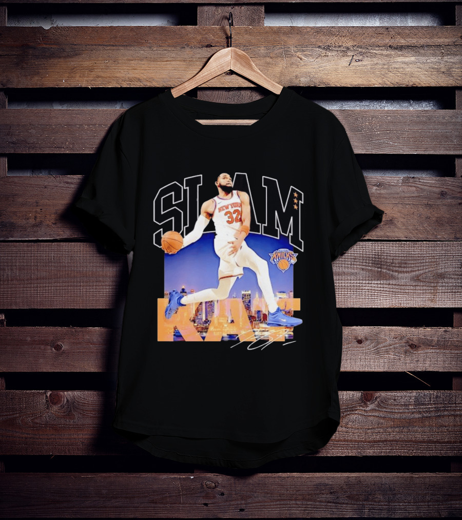 Karl Anthony Towns New York Knicks Slam Kat NBA Basketball 32 Jersey T-Shirt
