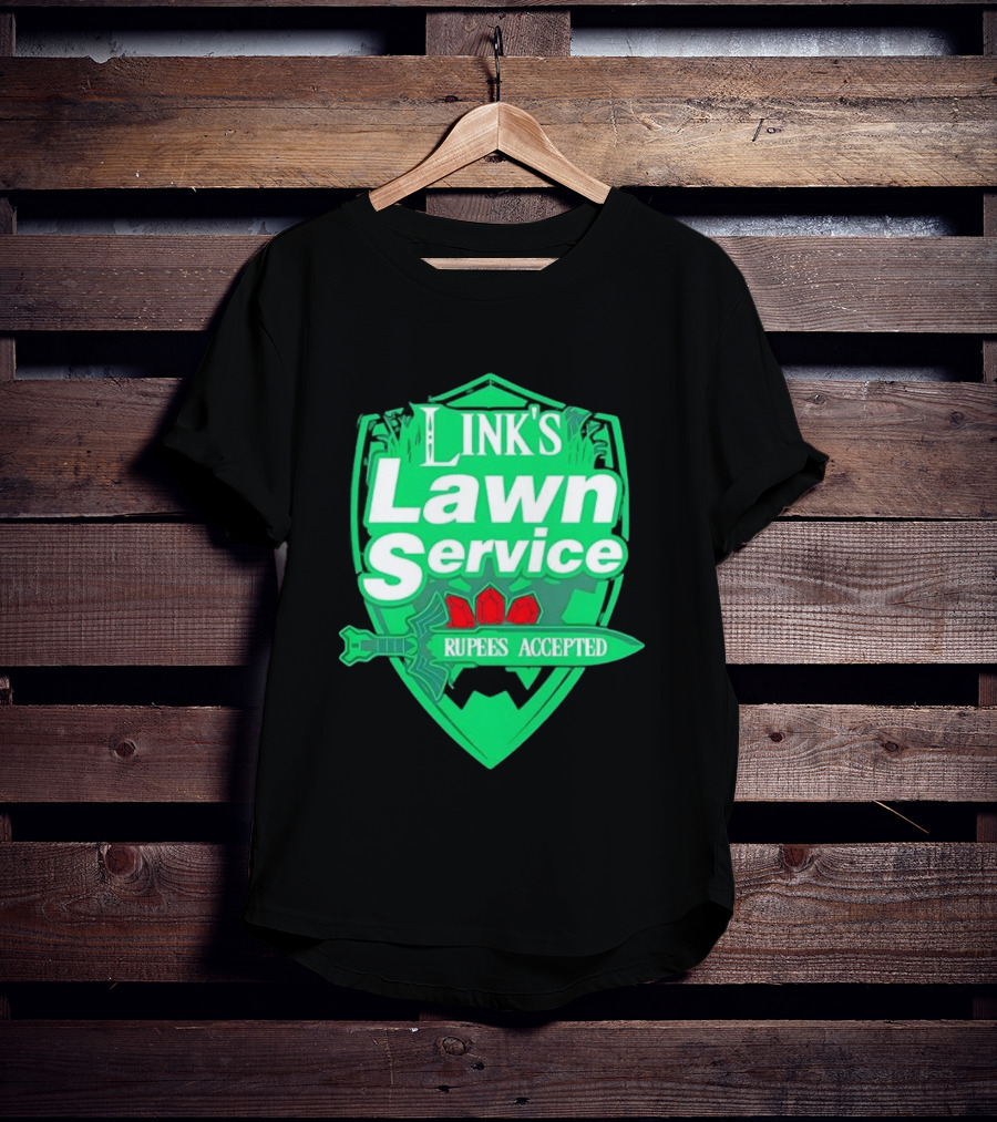 Link's Lawn Service Rupees Accepted The Legend Of Zelda Master Sword T-Shirt