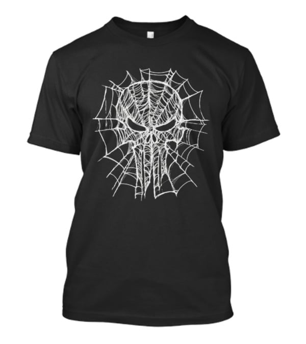 Marvel Spider Web Punisher Skull Mashup T-Shirt