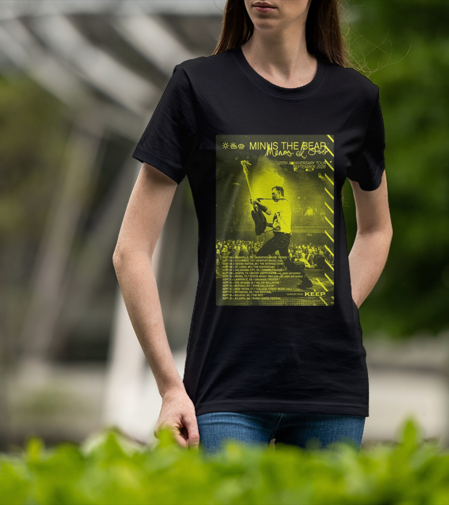 Minus The Bear Menos El Oso 20th Anniversary Tour September 2026 With Jimmy Eat World And Keep T-Shirt