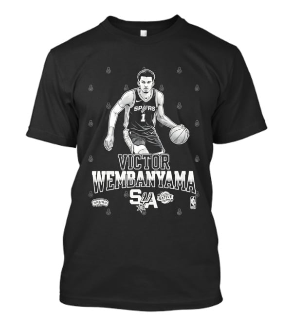 Victor Wembanyama Spurs SA Basketball NBA T-Shirt