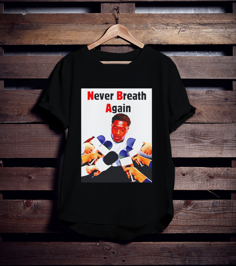 Never Breath Again George Floyd Microphones Press T-Shirt
