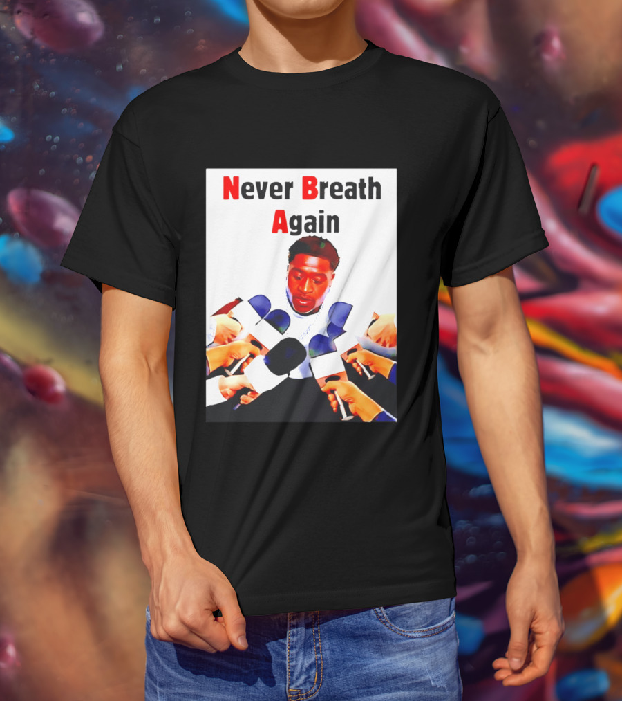 Never Breath Again George Floyd Microphones Press T-Shirt