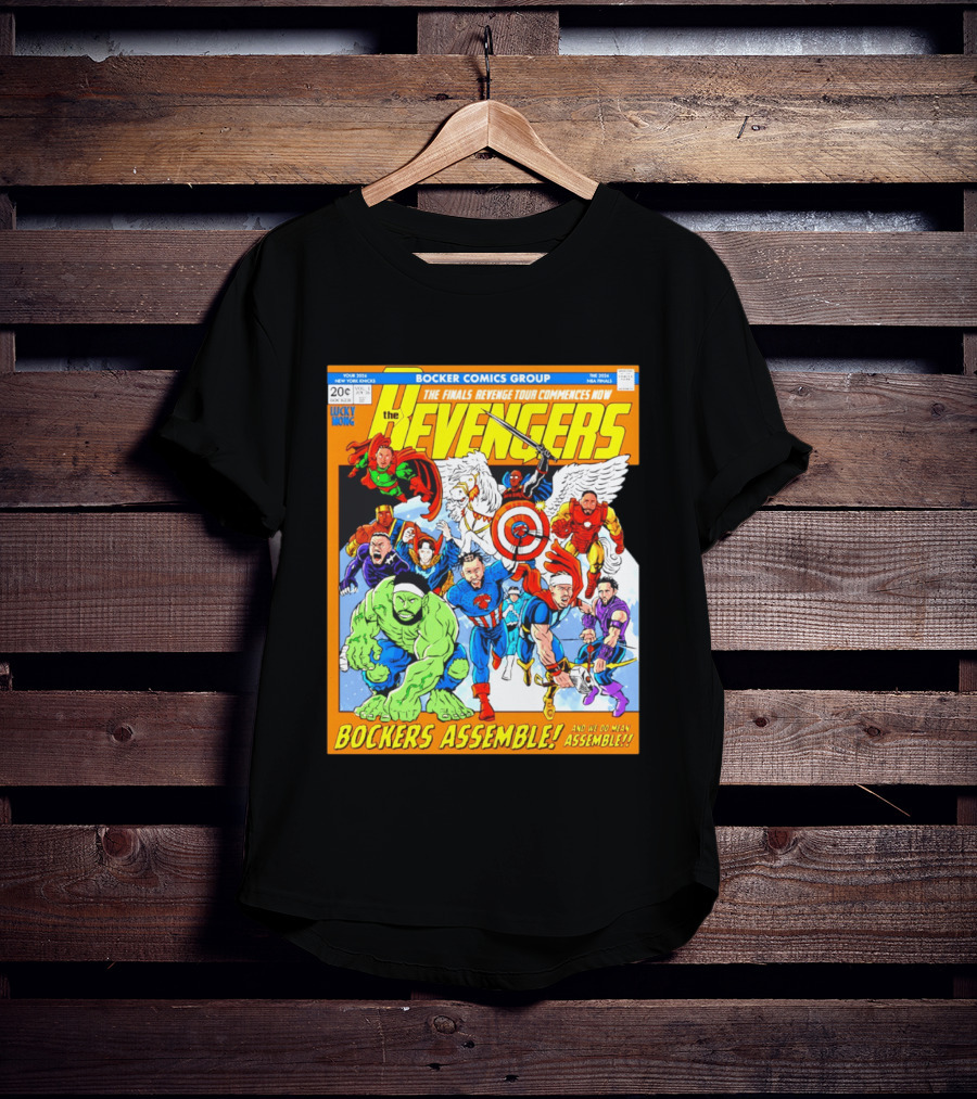 New York Knicks Bocker Comics Finals Revenge Tour Bockers Assemble T-Shirt