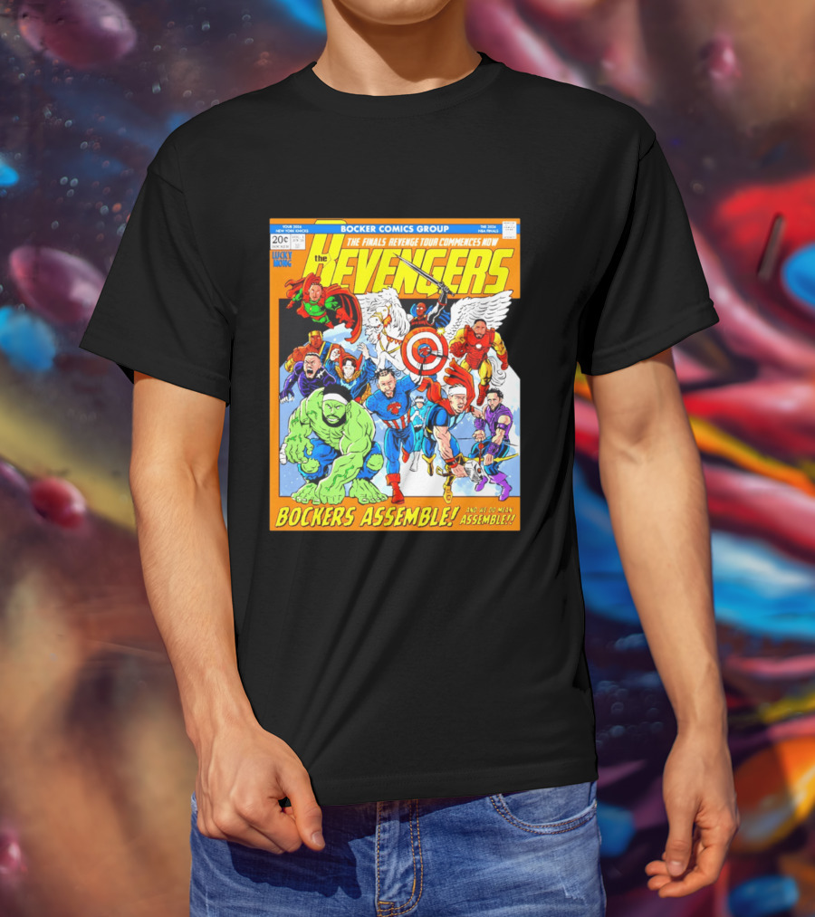 New York Knicks Bocker Comics Finals Revenge Tour Bockers Assemble T-Shirt