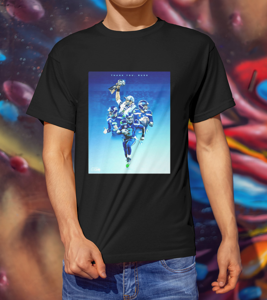 Thank You Russ Seattle Seahawks Russell Wilson Super Bowl 3 T-Shirt