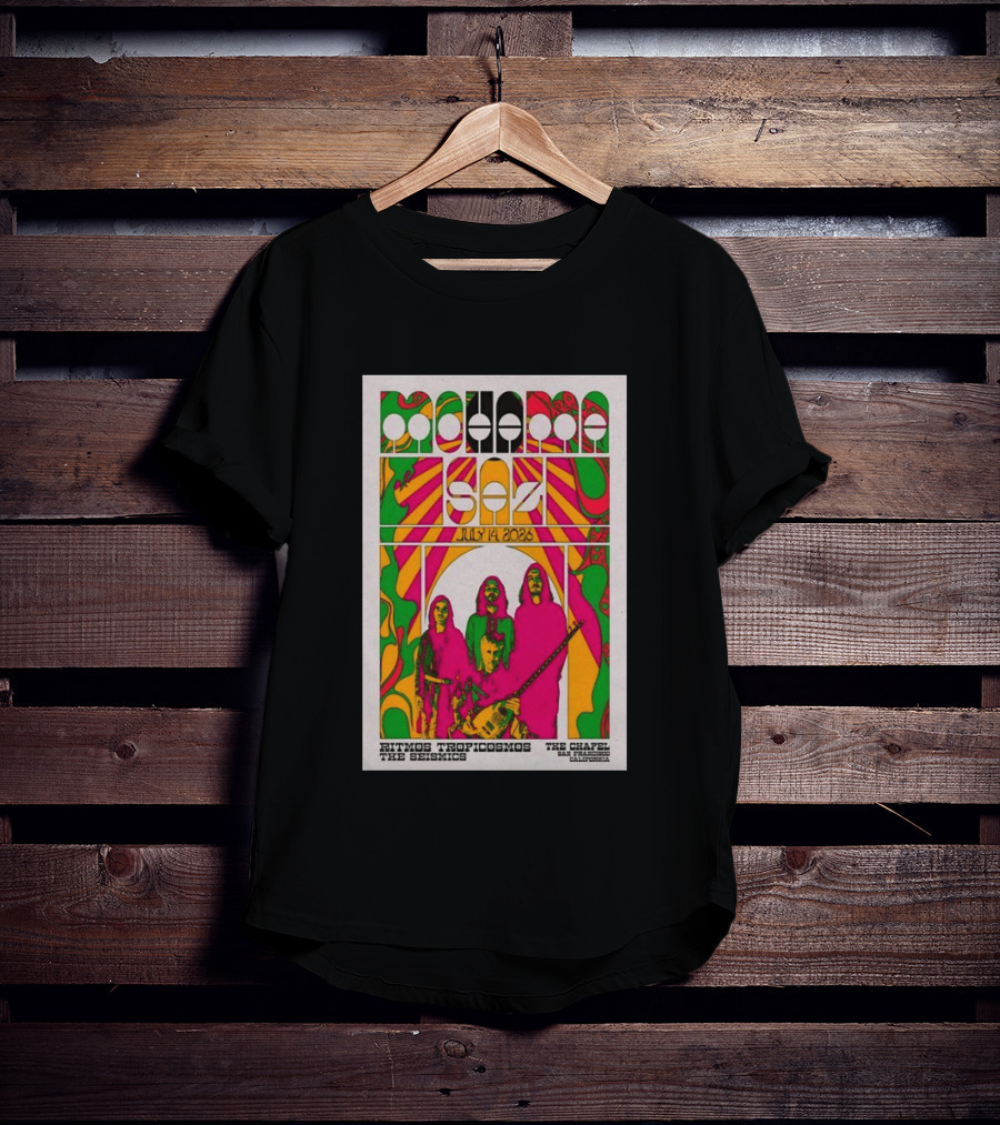 MOHAMA SAZ San Francisco CA July 14 2026 Ritmos Tropicosmos The Seismics The Chapel T-Shirt