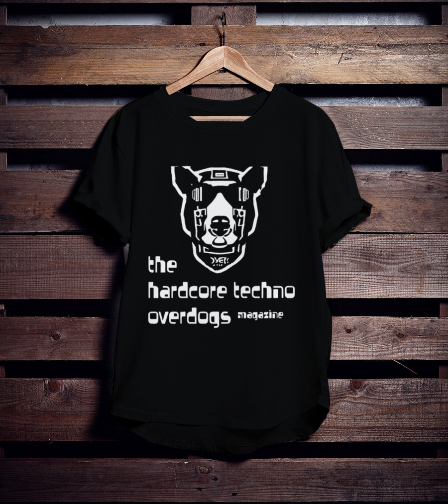 The Hardcore Techno Robot Dog Overdogs Magazine T-Shirt