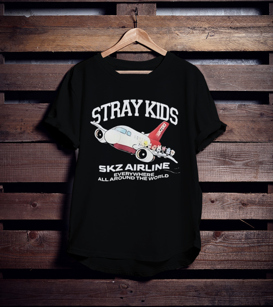 Stray Kids SKZ Airline Everywhere All Around The World T-Shirt