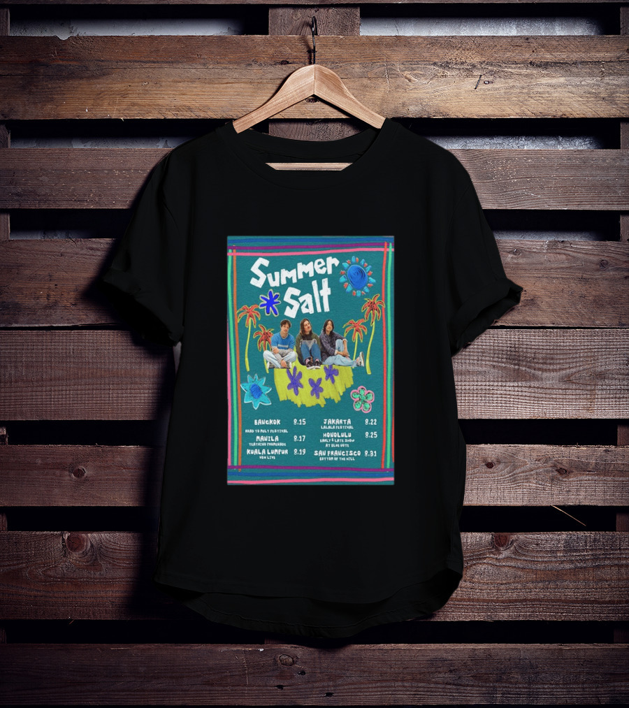 Summer Salt World Tour 2026 Bangkok Manila Kuala Lumpur Jakarta Honolulu San Francisco T-Shirt
