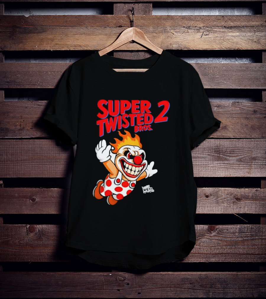 Super Twisted 2 Bros Sweet Tooth Twisted Metal Video Game Mashup T-Shirt