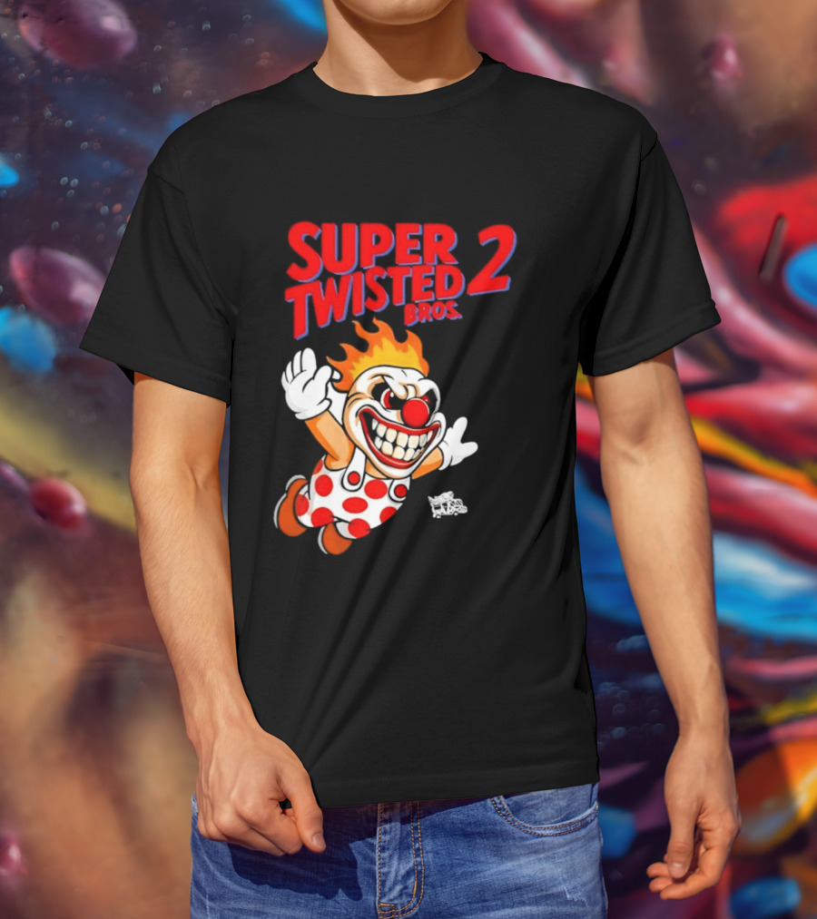Super Twisted 2 Bros Sweet Tooth Twisted Metal Video Game Mashup T-Shirt