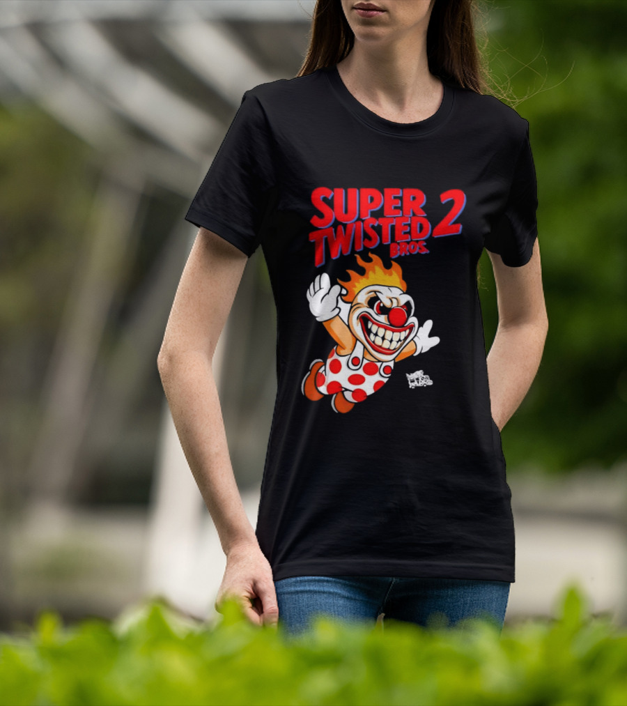 Super Twisted 2 Bros Sweet Tooth Twisted Metal Video Game Mashup T-Shirt
