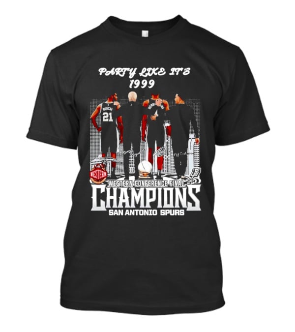 Party Like It's 1999 San Antonio Spurs Champions Tim Duncan Gregg Popovich Victor Wembanyama T-Shirt