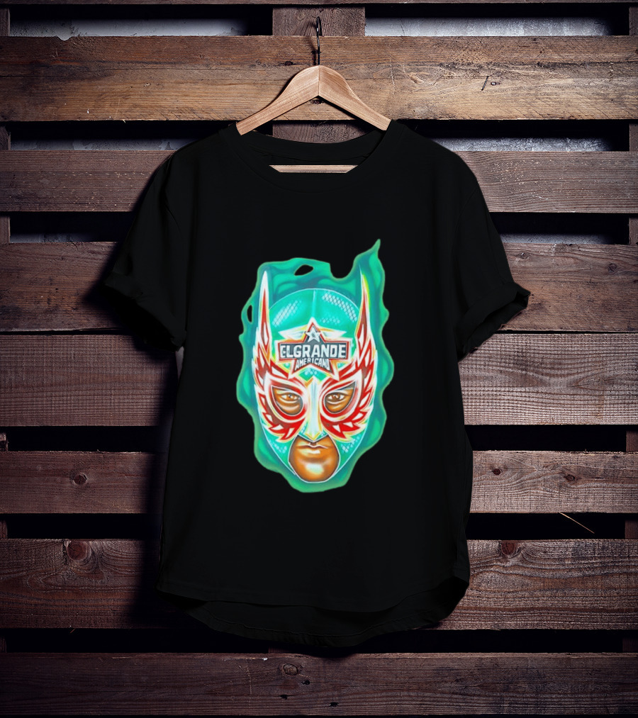 El Grande Americano Luchador Mask Art Bright T-Shirt