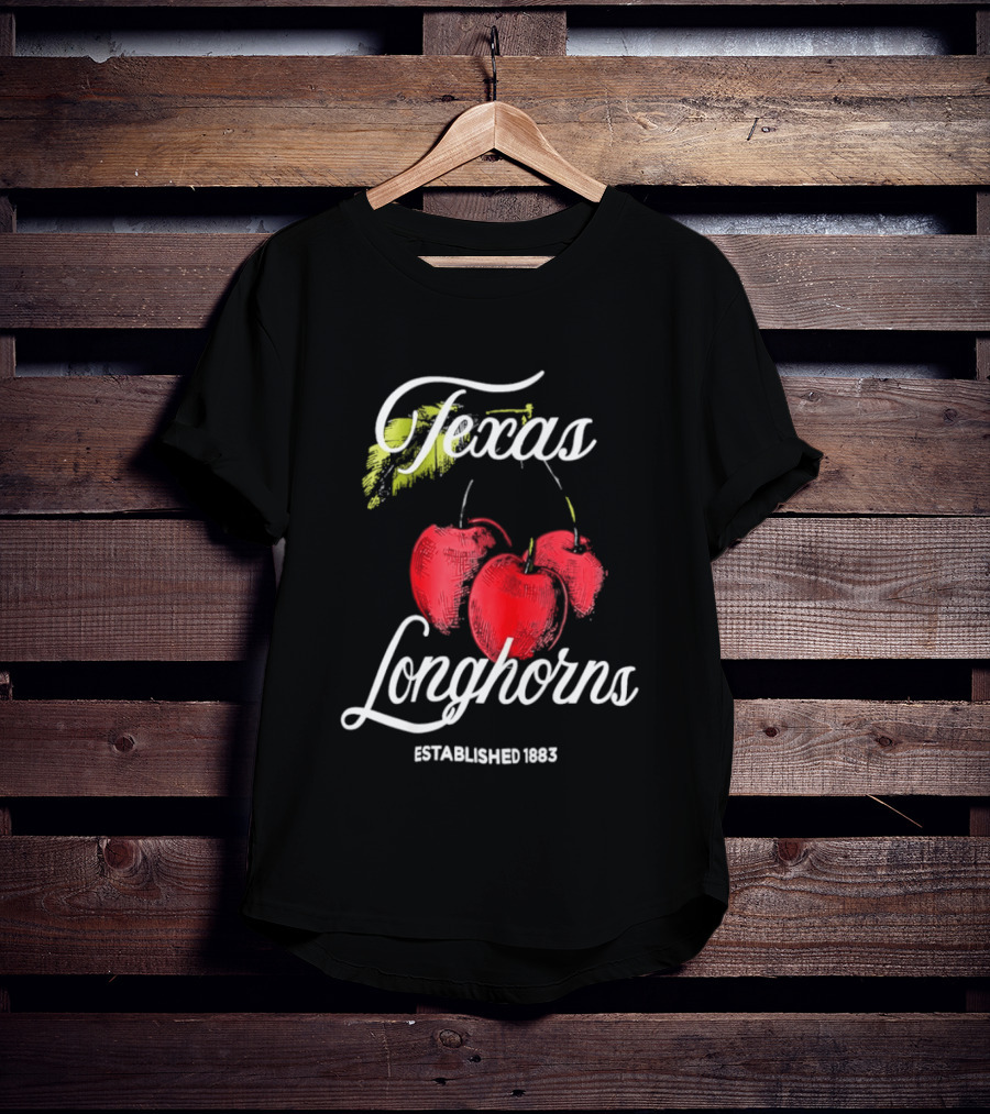 Texas Longhorns Cherry Established 1883 Montauk T-Shirt