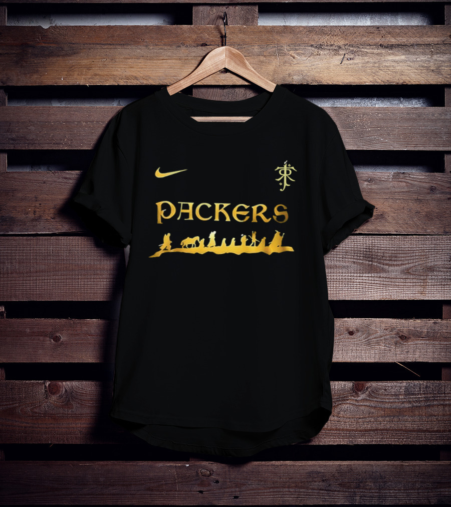Nike Packers Fellowship Journey Football Lord Of The Rings Collaboration T-Shirt