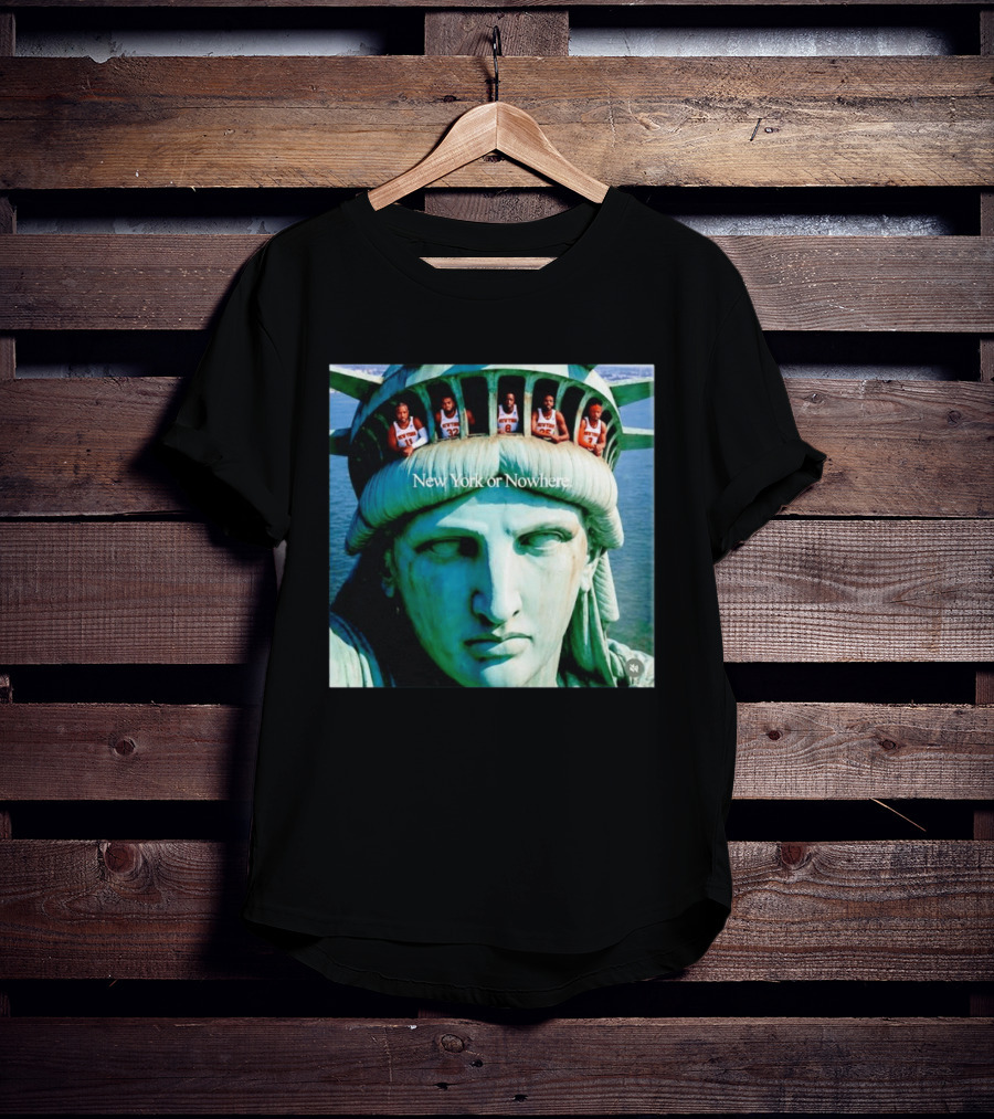 New York Knicks Jalen Brunson Karl Anthony Towns OG Anunoby Mikal Bridges Josh Hart Statue Of Liberty New York Or Nowhere T-Shirt
