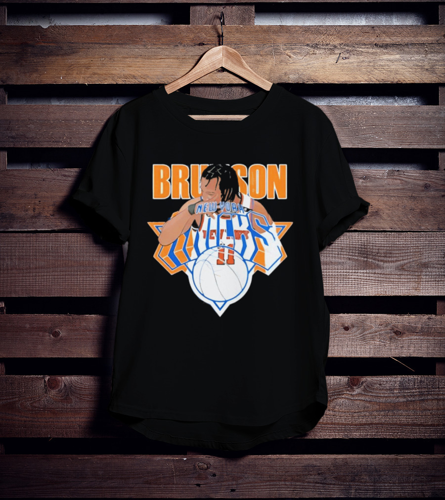 Jalen Brunson New York Knicks 11 Caricature Basketball T-Shirt