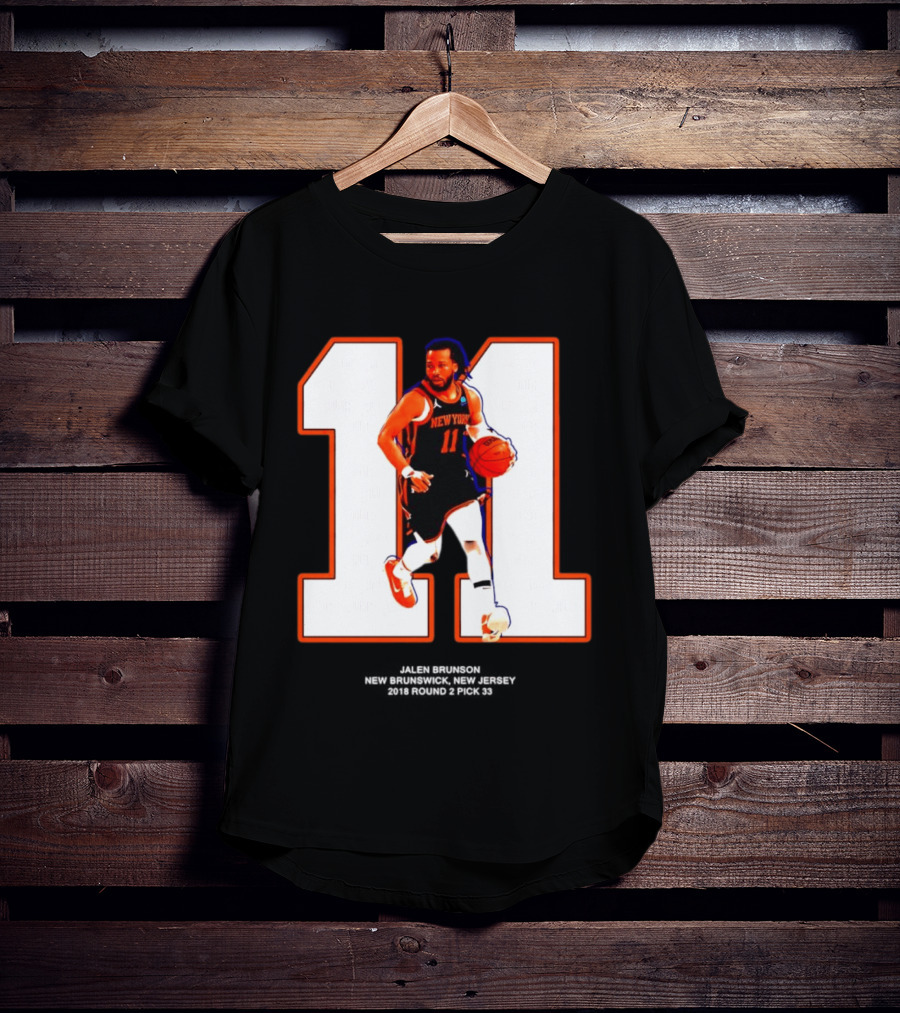 New York Knicks Jalen Brunson Number 11 New Brunswick Basketball T-Shirt