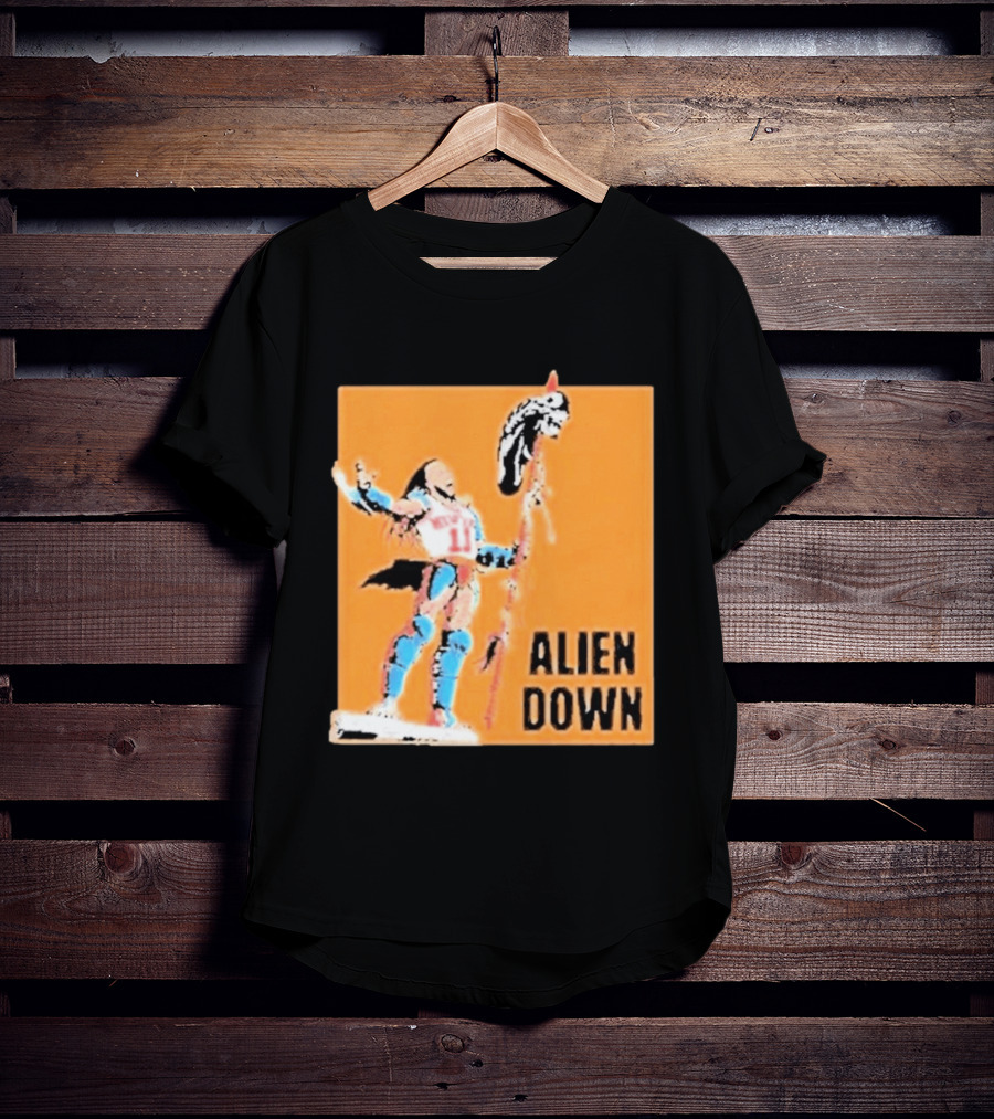 Jalen Brunson Knicks 11 Alien Down Spurs Wemby T-Shirt