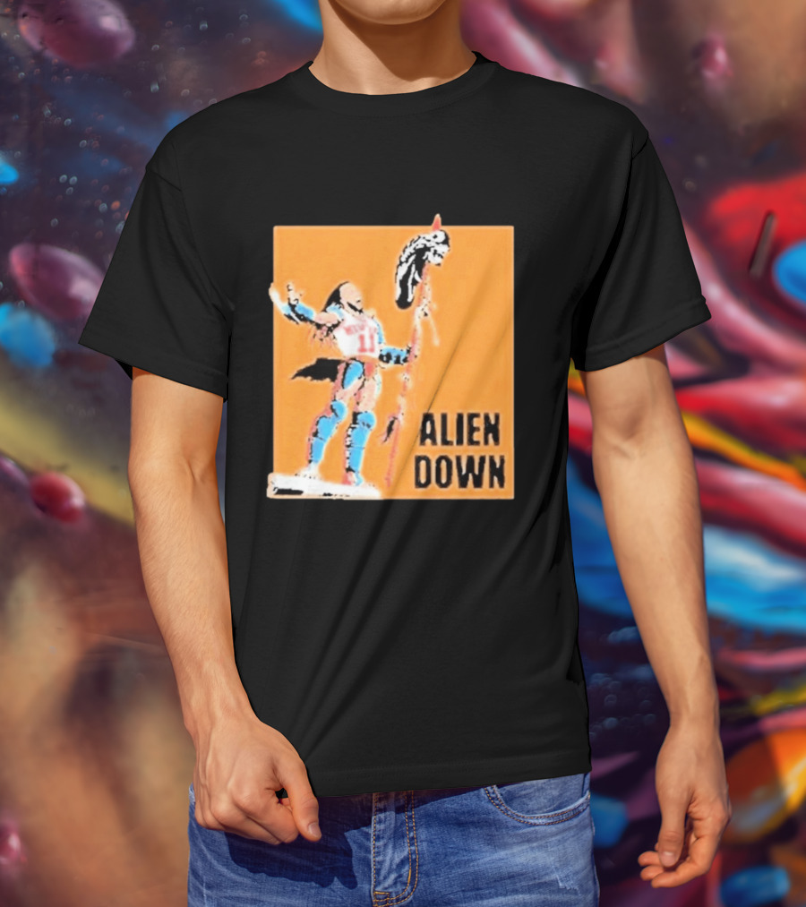 Jalen Brunson Knicks 11 Alien Down Spurs Wemby T-Shirt