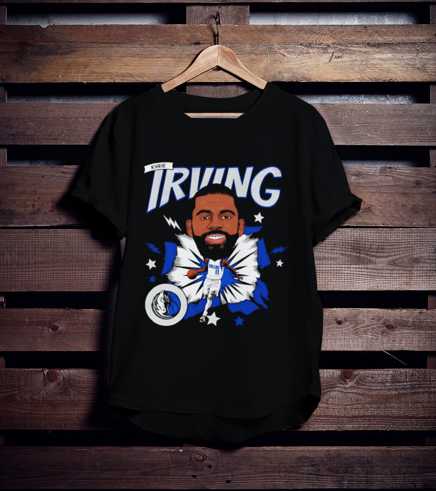 Kyrie Irving Dallas Mavericks NBA Number 11 Player Starburst T-Shirt