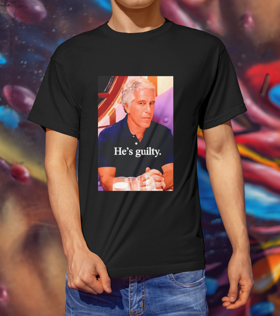 Lil Pump Epstein He's Guilty Controversial Meme T-Shirt