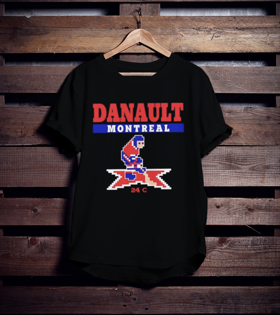 Danault Montreal Canadiens Hockey 24 C Retro Pixel T-Shirt