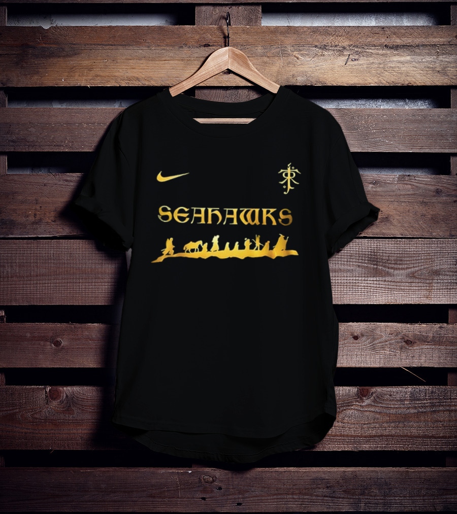 Seattle Seahawks Nike Lord Of The Rings Collaboration With Tolkien T-Shirt