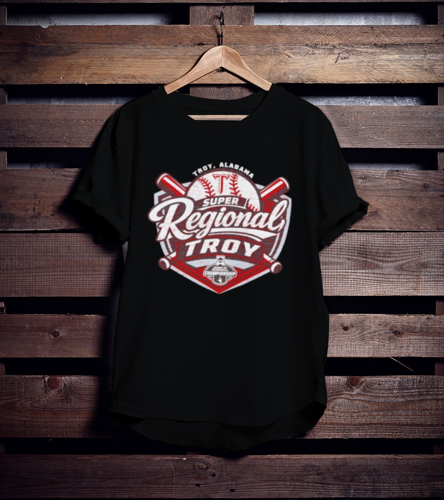 Troy Alabama Super Regional Troy Trojans 2026 NCAA Baseball Championship T-Shirt