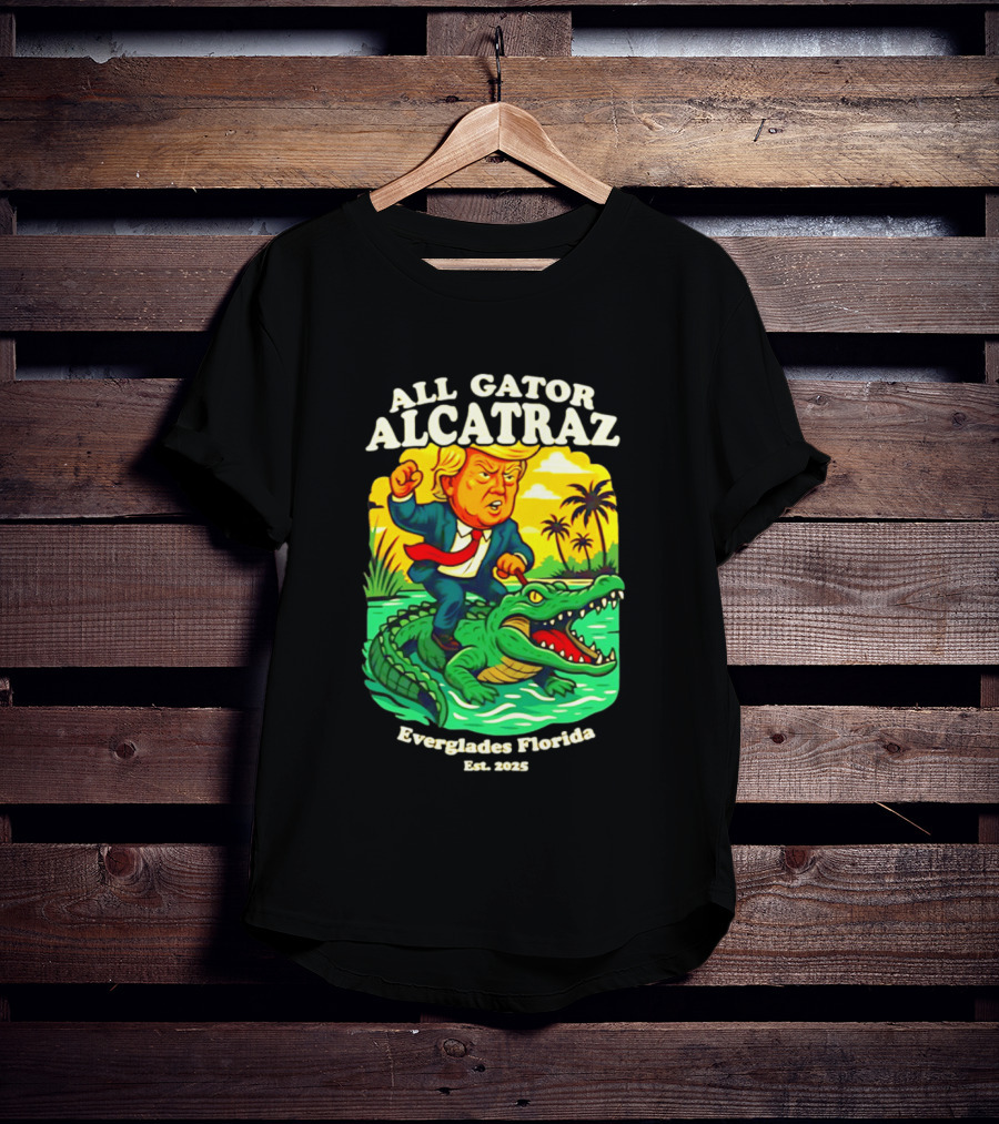 All Gator Alcatraz Everglades Florida Est 2025 T-Shirt