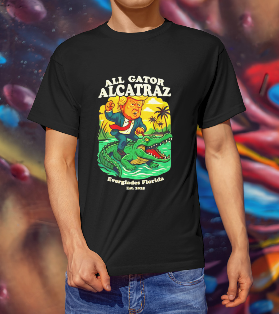 All Gator Alcatraz Everglades Florida Est 2025 T-Shirt