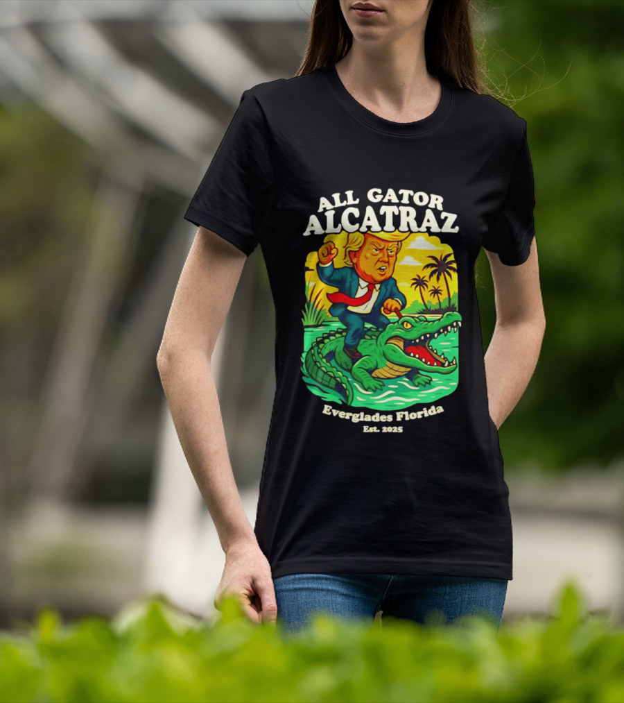 All Gator Alcatraz Everglades Florida Est 2025 T-Shirt