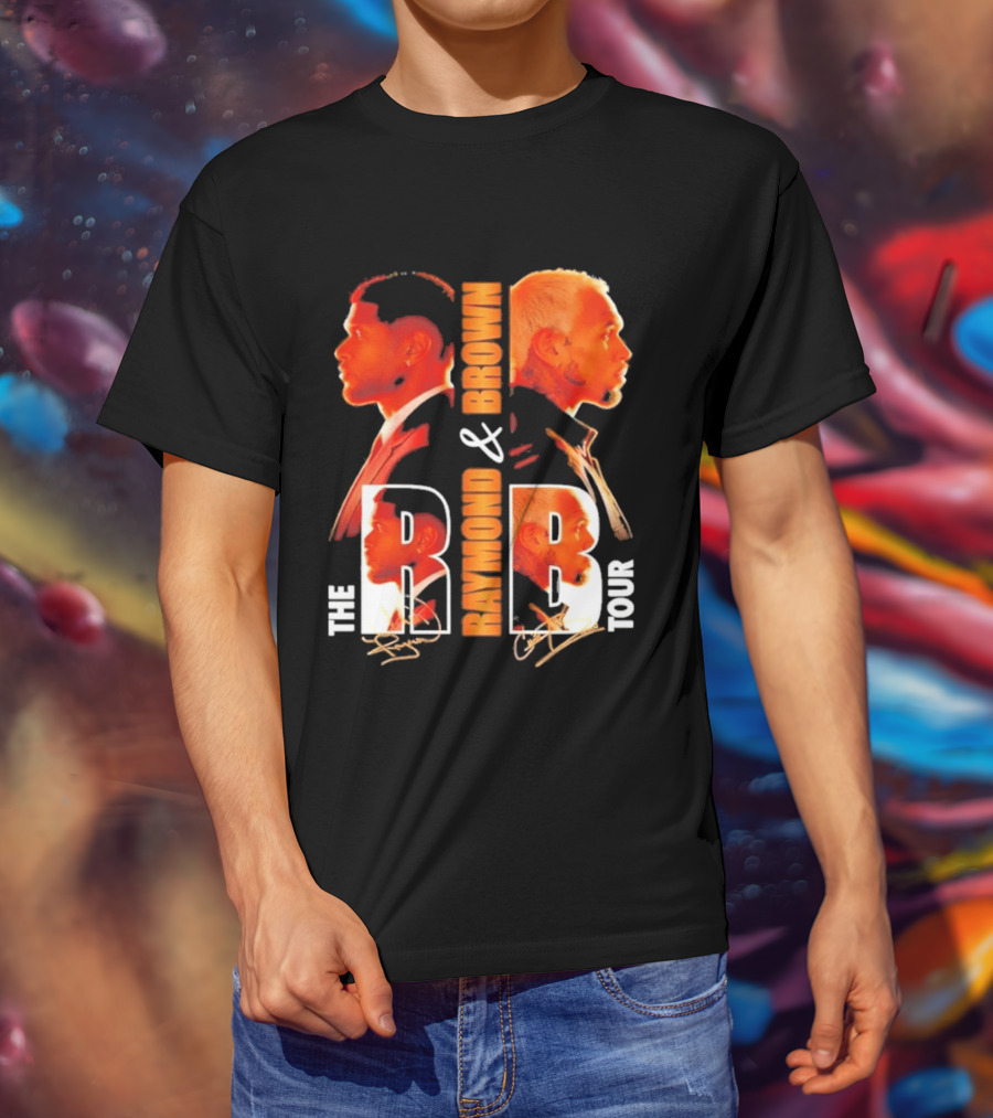 Usher Chris Brown Raymond & Brown The R B Tour Concert Signatures T-Shirt