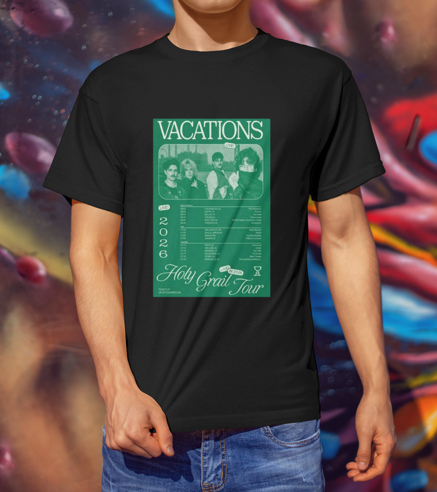 Vacations Holy Grail Tour 2026 Live Concert Locations And Dates T-Shirt