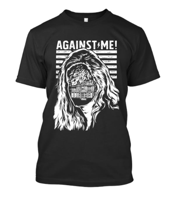 Against Me Punk Rock Gorilla Silhouette Stripes T-Shirt