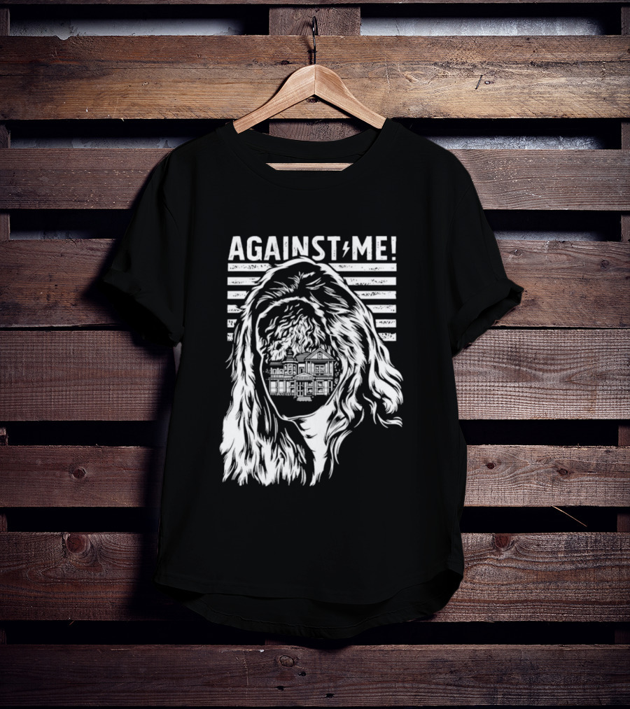 Against Me Punk Rock Gorilla Silhouette Stripes T-Shirt