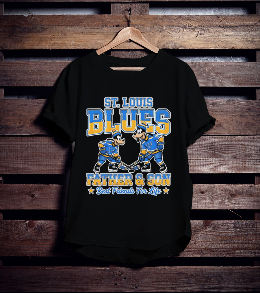 St. Louis Blues Disney Goofy Father & Son Best Friends For Life T-Shirt