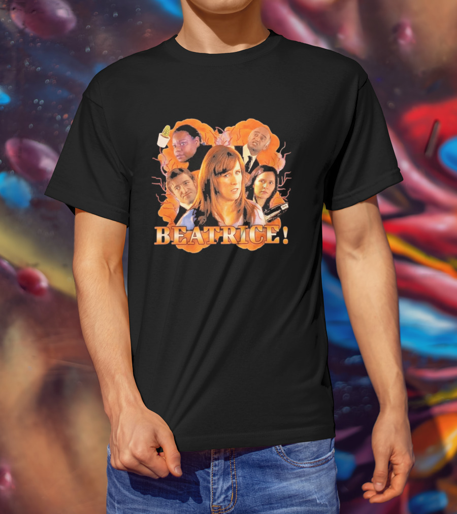 Doctor Who Beatrice Characters With Orange T-Shirt