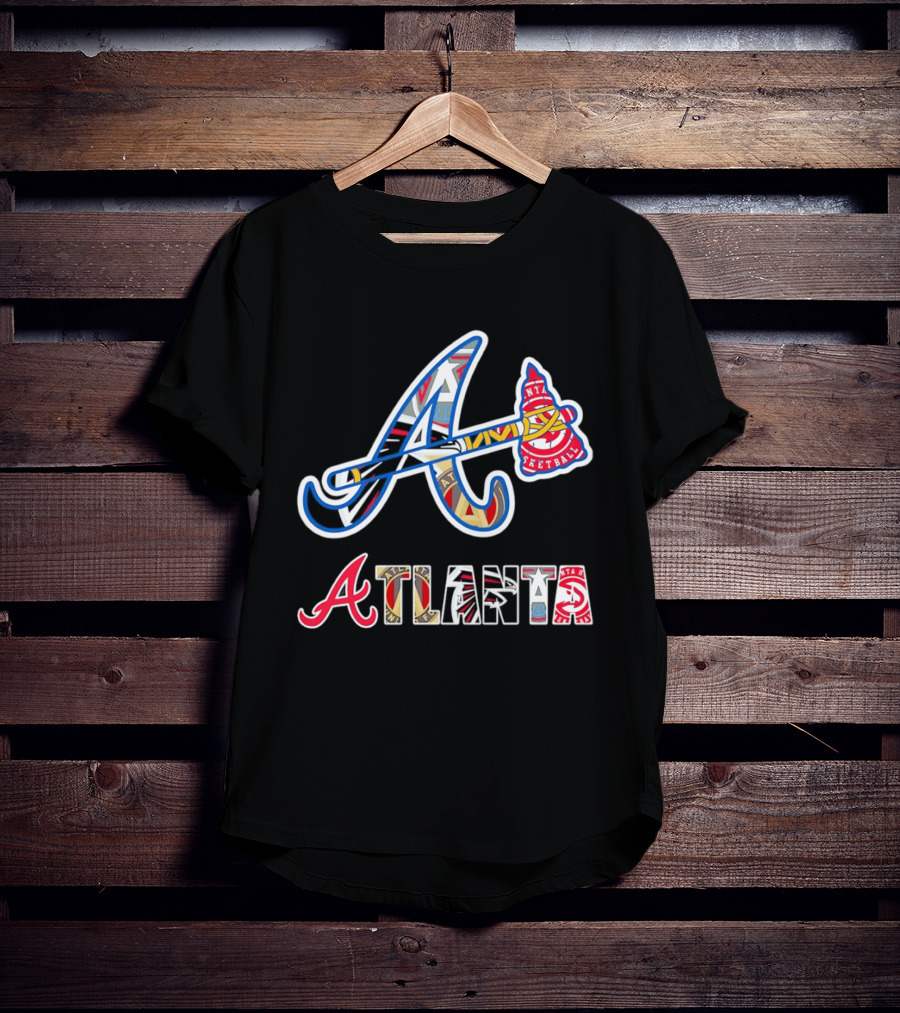 ATL Braves Falcons Hawks United Atlanta Major Sports Team Mashup T-Shirt